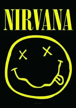 Nirvana - Smiley Gesicht - Stoff плакат маслени картини, платно щампи стенно изкуство за декор за хола спални