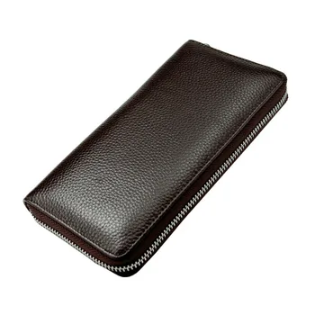 Многофункционален мъжки клатч портфейл дълъг портфейл с цип мода, мъжки портфейл за монети чанта за мобилен телефон с цип мъжки притежателя на картата
