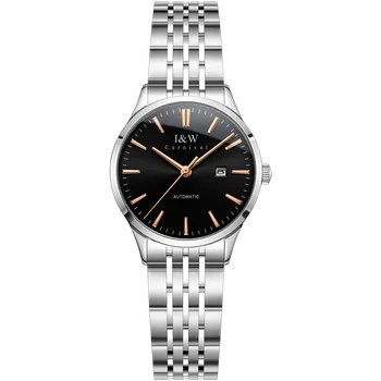 Оригинален швейцарски I&W дамски часовници MIYOTA механизъм автоматичен часовник водоустойчив календар Сапфир неръждаема стомана Reloj mujer