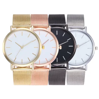 Мъже, Жени двойка да Гледате 4 цвята любовници на часовника от неръждаема стомана пара да гледате кварцов прости унисекс часовници Reloj Relogio Hodinky