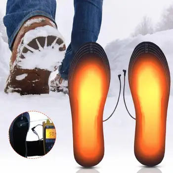 2020 линия за предаване на данни + стелки, USB, електрически, отопляеми и стелки за обувки, миещи може да се реже на електрическа възглавничка за крака мат зимата чорап мат зимата на топло