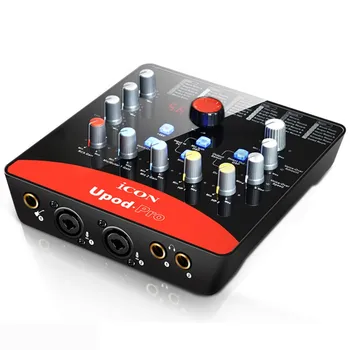 ICON upod pro външна звукова карта 2 mic-In/1 guitar-In , 2-Out USB Recording Interface мобилен телефон компютърно записващо оборудване