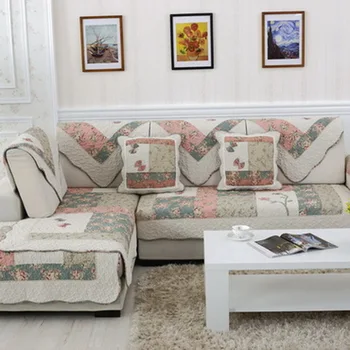 Европейски стил Four Seasons разтегателен капак цветя на седалката на дивана делото разтегателен кърпа за хола декоративни капаци за L-образен диван