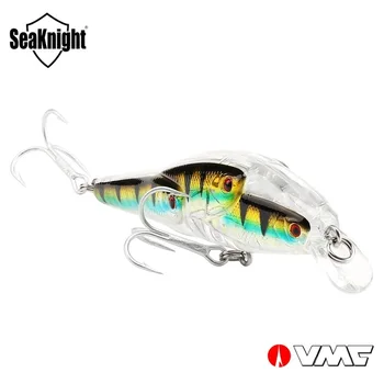 SeaKnight Minnow SK037 риболовна стръв 1бр 10.2 g 78mm 0-1.0 M плаващ твърда стръв 3D Fish Eyes куки VMC морска/пресноводная Риболов