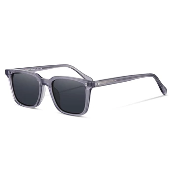 Поляризирани слънчеви очила жени квадратни слънчеви очила мъжете луксозна марка, дизайн ацетат материал