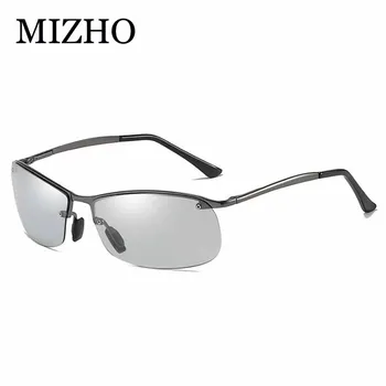 MIZHO алуминиеви мъжки слънчеви очила polarized жълти лещи за нощно виждане шофиране очила очила Полуободья мъжки слънчеви очила фотохромичните