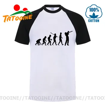 Tatooine Trombone Player Evolution T shirt men Смешни Evolution of Trombone T-shirt Simple Summer Fashion Leisure Cotton teeshirt