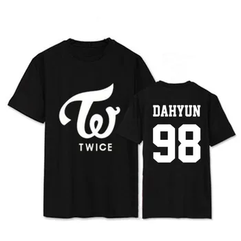 Kpop TWICE MOMO DAHYUN Album Тениски K-POP Casual Cotton Clothes Tshirt T Shirt Short Sleeve Върховете на T-shirt DX397