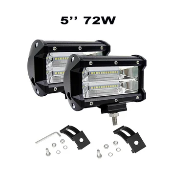 2 елемента Offroad LED Light Bar Flood Spot Combo Beam Фокус 12V 24V за Jeep ATV UAZ SUV 4x4, 4WD Truck Tractor LED Light Work