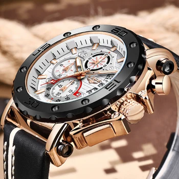 2020 г. Най-добрата марка LIGE мъжки часовници мода спортни кожени часовници мъжки луксозни дата водоустойчив Кварцов хронограф Relogio Masculino + кутия