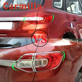 Carmilla ABS Chrome Car Tail Light Frame Refitting Cover Sticker For Ford New Everest Endeavour Raider 2016 2017 2018