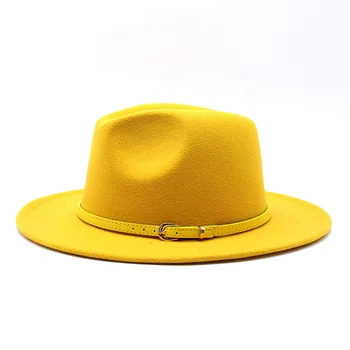 2020 унисекс мъже, жени 18 цвята фетровая шапка с колан широка периферия шапка Панама шапка открит пътуване шапка поп възрастен шапка голям размер 56-60 см