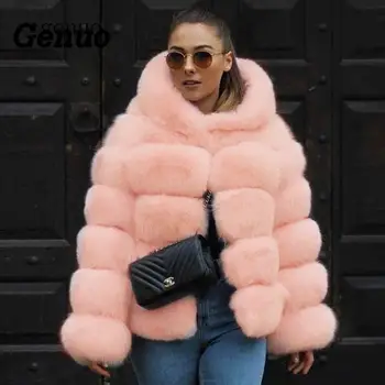 Нова мода дамско зимно палто, топло плюшевое плюшевое козината мека кожа яке дамско палто дебели палта от изкуствена кожа, плюс размер 4XL