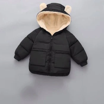 CROAL CHERIE Girls Coat бебешко зимно яке за момчета топло руното дрехи за момчета детски паркове кадифе на горно облекло 90-130 см