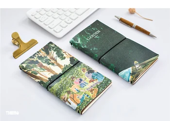 Списание за пътуване Художествени forest leather дневник Мидори Notebook стандартен размер Vintage пътешественика Notebook удобен дизайн 64 лист