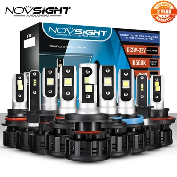 NOVSIGHT H4 H7 LED H11 H8 9006 HB4 H1 H3, HB3 H9 H13 9007 HB3 9003 HB2 лампи, фарове LED лампа 18000LM 6500K 12V