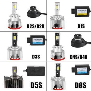 2 елемента D4S D2S Plug And Play LED лампа D4R D3S D8S D1S D2R D5S вграден Canbus Led светлини 6000K 15000LM Auto Turbo Led лампа