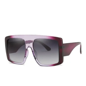 Извънгабаритни дамски слънчеви очила площ марка дизайнер едно парче голям рамка очила цветни frame слънчеви очила с UV400 Oculos Masculino