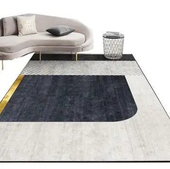 Нов модерен абстрактно изкуство килими за хол, Спалня килими Nordic геометрична печат на голям площад килим дома килим на пода врати мат
