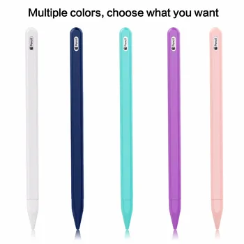 Калъф е съвместим с Apple Pencil 2 2018 година на издаване, [2 броя] противоскользящий Силиконов ръкав за молив + капачка на върха, мек калъф за улавяне на