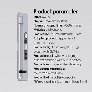 За безжичното зареждане калъф Apple Penicl кутия за съхранение със зарядно устройство прием калъф на молив притежателя поставка за Apple Молив