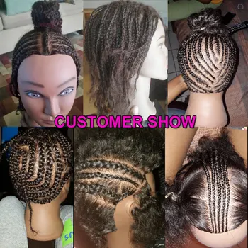 Афро женски манекен главата с човешки коси за училище за красота обучение фризьорски салон практика Maniquin кукла професионален стил на главата