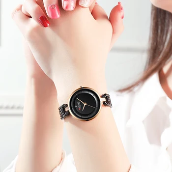 CURREN дамски часовник Кварцов часовник от неръждаема стомана, дамски Ръчни часовници най-добрата марка луксозни часовници жени Relogios feminino
