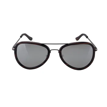 Дървени пилотните слънчеви очила за мъже и жени,нова марка Desige метална дограма с дървена декорация слънчеви очила черни поляризирани лещи