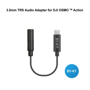 BOYA BY-K6 BY-K7 3.5 мм TRS Female to Type-C кабел-адаптер за DJI OSMO™ Pocket/ACTION и автономен микрофон камера