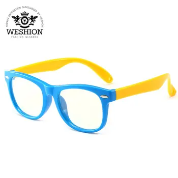 2018 Нови детски слънчеви очила деца синя светлина блокер очила ретро очила класически нитове TR90 рамка нюанси UV400
