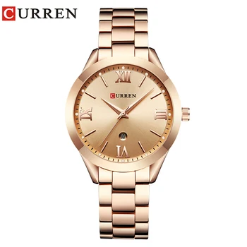 CURREN 9007 rose gold дамски часовници кварцови часовници дамски топ марка луксозни дамски Ръчни часовници момиче часовници Relogio Feminino