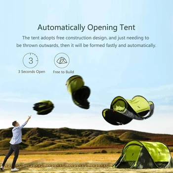 Топ марка открит къмпинг палатка интегрирана скорост на отваряне на 3-4 човека на плаж туризъм риболов ултра лек автоматично поп палатка