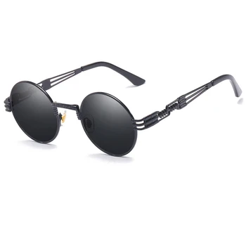Steampunk слънчеви очила Очила за Мъже, Жени марка дизайнер ретро кръгли слънчеви очила за жени на реколтата женски мъжки Oculos de sol RS094