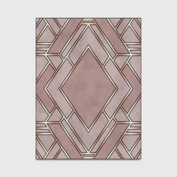 Bubble Kiss модерни геометрични розови килими с дизайн за спални нескользящие нощни подложки за хола индивидуални постелки за пода във фоайето
