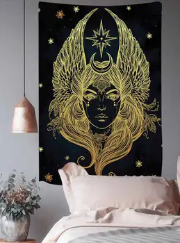 Simsant богинята гоблен индийски йога чакрите стенен фон пеперуда звездното небе гоблен за декор за спалня