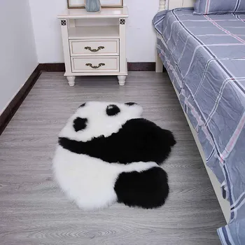 Карикатура Панда, Коала килим плюшено мек Нескользящий килимче за хола спални дълга коса нощна въздушна възглавница за прозорците удобно килимче за йога
