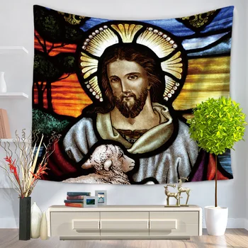 Религия гоблен Тайната вечеря Исус печатни стенен кристиан завеса покрива одеяло вярващ украса на изкуството плакати