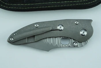 LEMIFSHE custom made Показваш s35vn нож, сгъваем нож TC4 Титановая дръжка лов открит къмпинг оцеляване ножове EDC инструмент