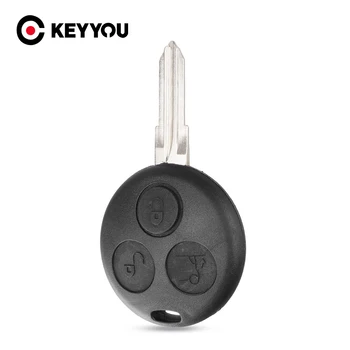 KEYYOU 10X дистанционно ключ за кола Shell Key Case ключодържател за Mercedes Benz Key Smart Fortwo 450 Forfour Roadster Chiave 3 бутон