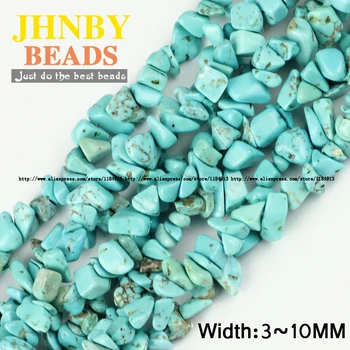 JHNBY Blue Irregular Gravel stone beads Highquality Natural stone 86cm strand Чипове beads Jewelry bracelet making направи си САМ