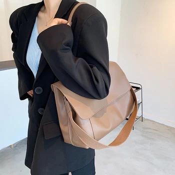 Дамски чанти голям капацитет ПУ кожена чанта 2021 trend марка с високо качество на рамото чанта женски Crossbody Sac портфейл