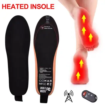Зимна подогреваемая стелки, USB акумулаторна регулируема температура, дистанционно управление с безжична топло за краката електрическа нагревательная стелка