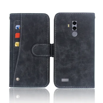Горещо! Leagoo T8s Case високо качество флип кожен телефон чанта за носене за Leagoo T8s с преден слот за карта памет
