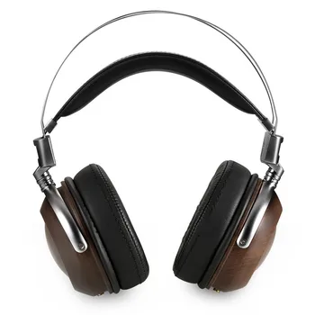C1 Monitoring hi-fi Headphones 50mm Dynamic Wooden Earphone Over-the -Ear Bass Stereo Audio Studio Monitoring Metal Headset