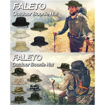 Jovivi Outdoor Boonie Hat широкополые дишащи сафари рибарски шапки с UV защита сгъваема военна шапка катерене летни шапки шапки