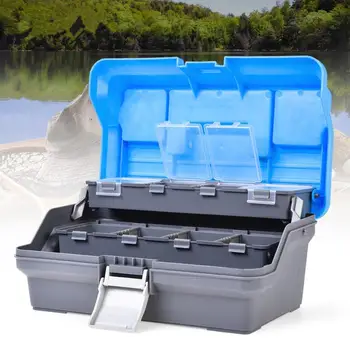 32cmX19cmX14. 5cm 3 слоя, риболовни принадлежности, кутия за стръв куките да доведе клипове сигурност риболовни принадлежности кутия за съхранение