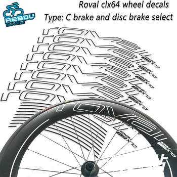 ROVAL CLX64 road bicycle wheel stickers ROVAL CLX64 wheel decals Road bike carbon knife wheel wheel group stickers етикети