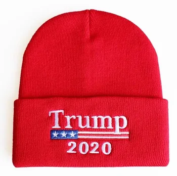 DropshippingTrump 2020 Keep America Great Us Знаме Campaign бродирана вязаный skull Cap Шапка Hat USA Мъже, Жени зимна шапка Cap