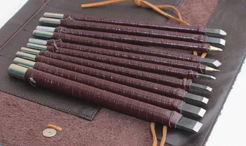 професионален 10 бр вольфрамовой стомана резба набор от инструменти, каменна резба длето инструменти