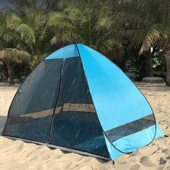 Анти-шалте плажната сянката на една палатка с марля UV защита автоматично къмпинг открит преносим плажен палатка с мрежесто завесата
